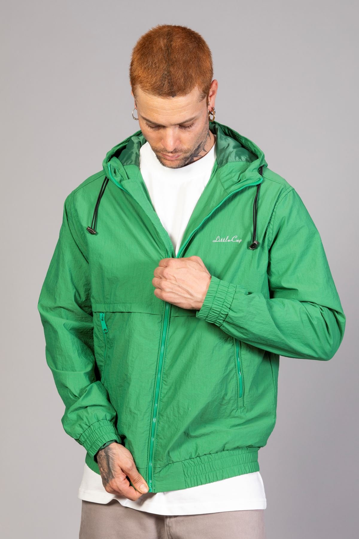 Erkek Swetshort mond model giyim - Yeşil